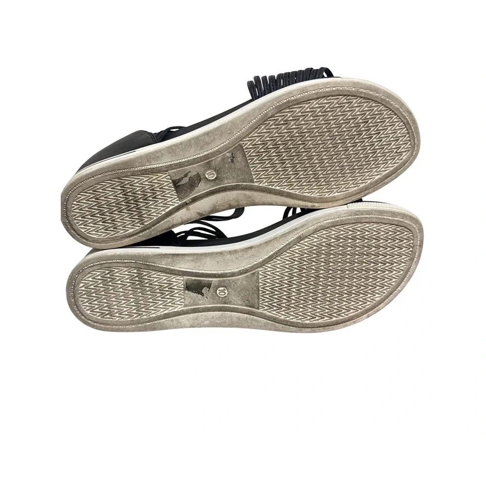 Eileen Fisher Shea Black Sandals Criss Cross Pattern Strappy‎